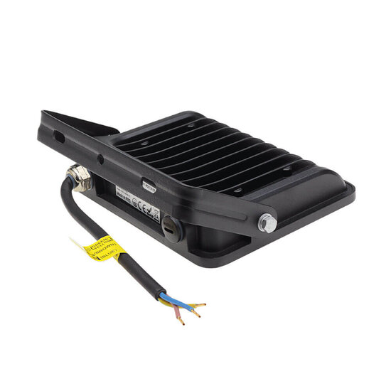 Optonica LED SMD Floodlight Black Body IP65 avec câble de 15 cm - Idéal pour l'éclairage extérieur
