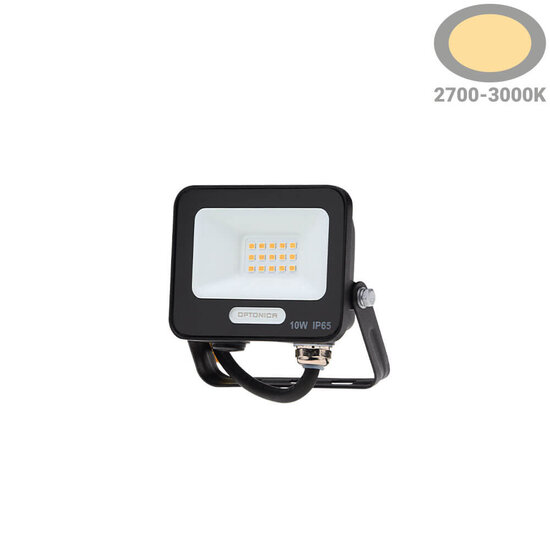 Optonica LED SMD Floodlight Black Body IP65 with 15 cm Cable - Ideal para iluminación exterior