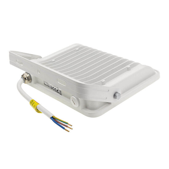 Optonica LED SMD Floodlight Cuerpo Blanco IP65 con Cable de 15 cm - Ideal para iluminación exterior