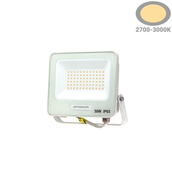 Optonica LED SMD Floodlight Cuerpo Blanco IP65 con Cable de 15 cm - Ideal para Iluminación Exterior