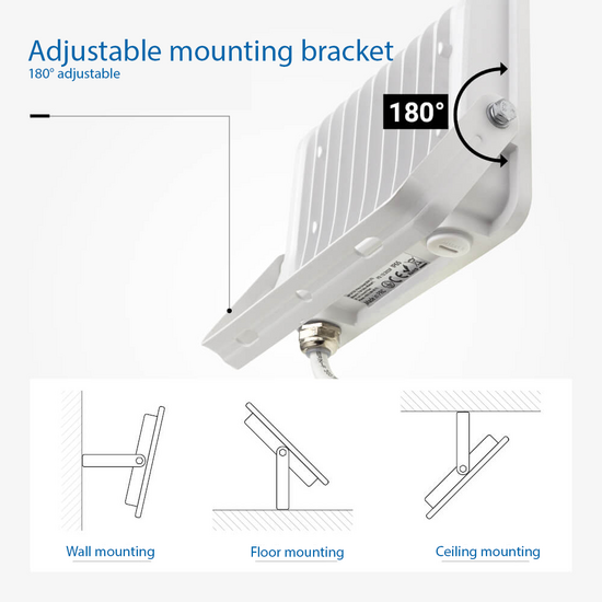 Optonica LED SMD Floodlight White Body IP65 with 15 cm Cable - Ideal para iluminación exterior