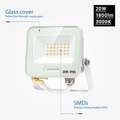 Optonica LED SMD Floodlight White Body IP65 with 15 cm Cable - Ideal para Iluminación Exterior