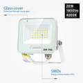 Optonica LED SMD Floodlight White Body IP65 with 15 cm Cable - Ideal para iluminación exterior