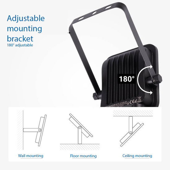Optonica LED SMD Floodlight Black Body IP65 With Sensor - Solución ideal de iluminación exterior
