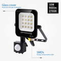 Optonica LED SMD Floodlight Black Body IP65 With Sensor - Solución ideal de iluminación exterior