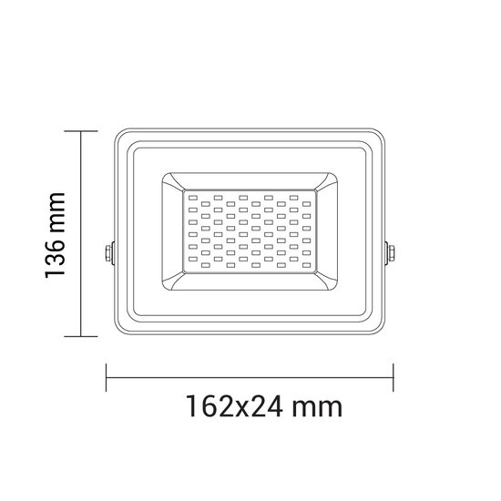 Optonica LED SMD Floodlight Black Epistar Chip Premium Line 5 Years Warranty - Ideal para iluminación exterior con rendimiento duradero