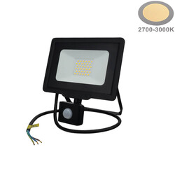 LED SMD Floodlight Black City Line Con Sensor PIR Cable 70 cm