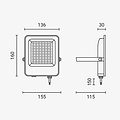 Optonica LED SMD Floodlight Black Body IP65 - Ideal para Iluminación Exterior