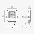 Optonica LED SMD Floodlight Black Body IP65 - Iluminación exterior perfecta para cualquier ocasión