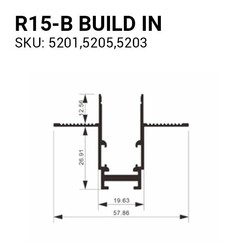 Track System Three-Phase R15B Build-in - Schwarz