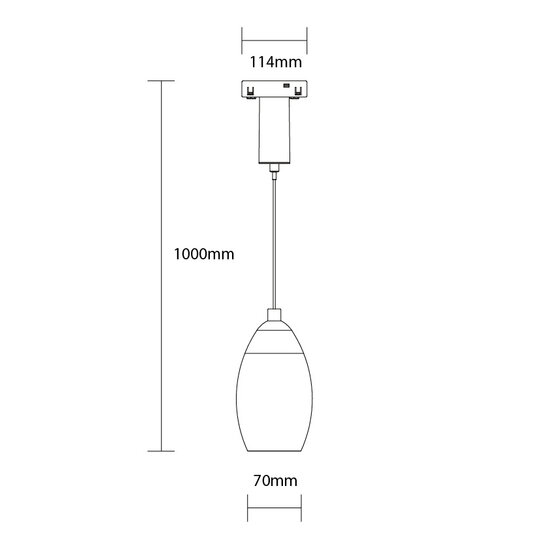 Optonica LED Magnetic Pendant Light 48V 10W 3000K - M05 - Créez une atmosphère chaleureuse dans votre espace