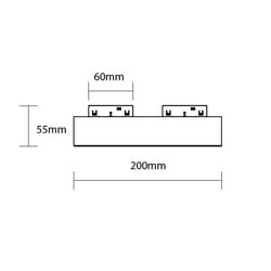 LED Magnetic Wall/Ceiling Light 48V 20W 3000K - M05