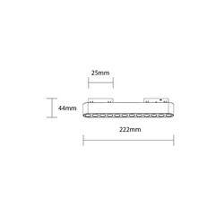 LED Magnetic Linear GRILLE Floodlight 48V 12W 3000K - M05