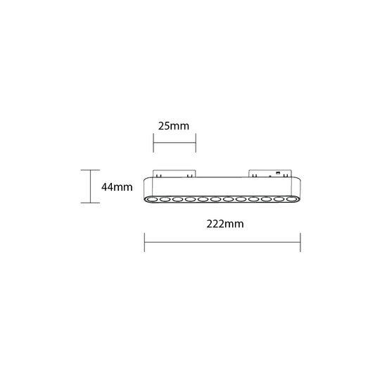 Optonica LED Magnetic Linear GRILLE Floodlight 48V 12W 3000K - M05 - Perfect voor sfeervolle verlichting