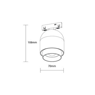 LED Magnetic ZOOMABLE Spotlight 48V 10W 3000K - M05