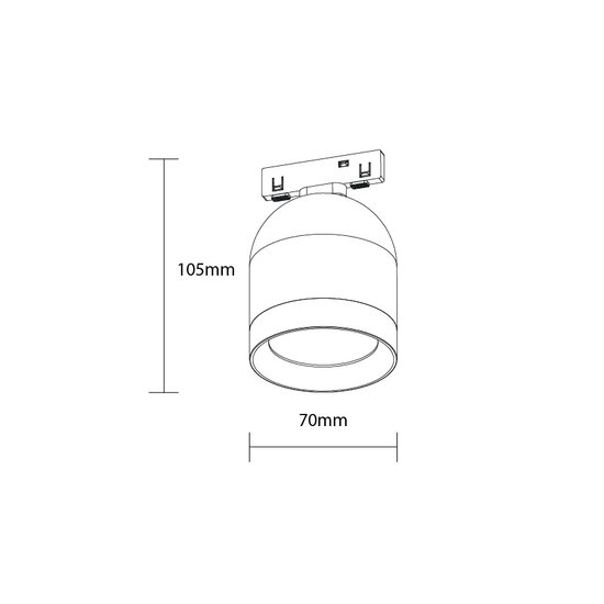 Optonica LED Magnetic Downlight with Lens 48V 10W 3000K - M05 - Create a warm atmosphere in any space