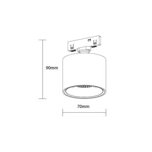 LED Magnetic Downlight 48V 7W 3000K - M05