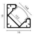 Optonica Aluminium Profile For LED Strip L=2m - Perfecte oplossing voor LED strips