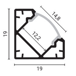 Aluminium Profile For LED Strip L=2m