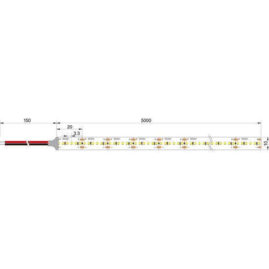 Optonica LED Strip 2216 High Power 24V IP20 - Create the perfect atmosphere with warm white light