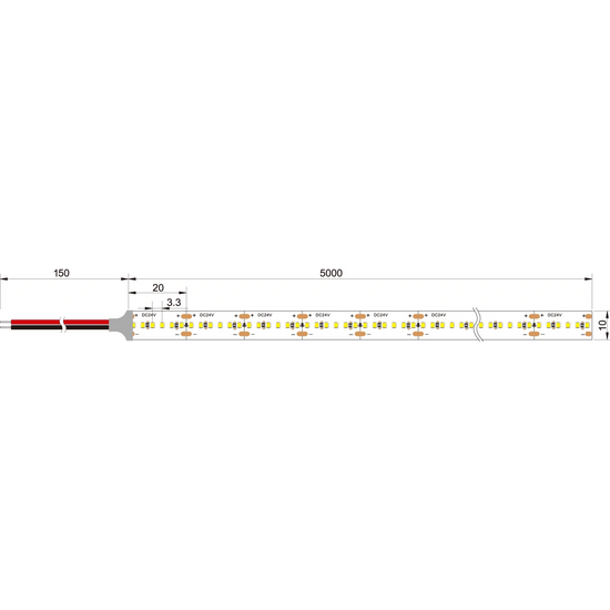 Optonica LED Strip 2216 High Power 24V IP20 - Créez l'atmosphère parfaite avec une lumière blanche chaude