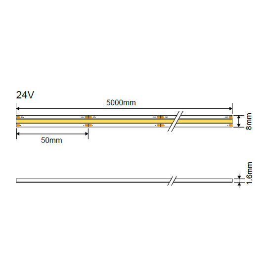 Optonica LED COB Strip 24V 320 LEDs - Schaffen Sie eine warme Atmosphäre in jedem Raum