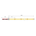 Optonica LED Strip 24V COB 320 LEDs D Shape - Create the perfect ambiance with dimmable light