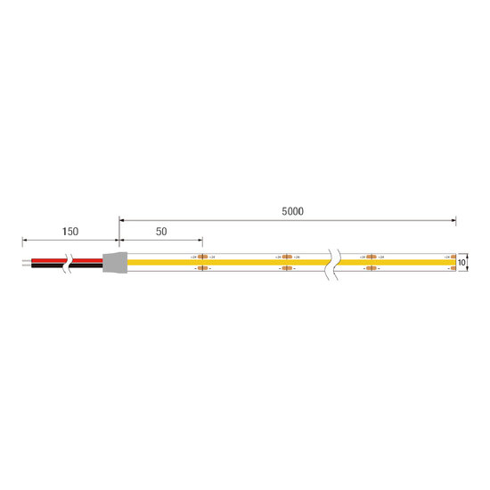 Optonica LED Strip 24V COB 320 LEDs D Shape - Crea la atmósfera perfecta con luz regulable