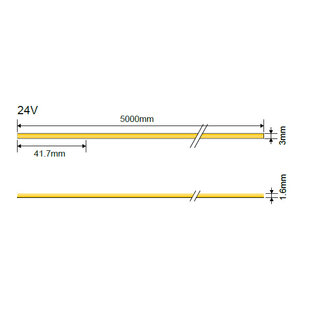 LED Strip COB Slim 3mm 24V 7W 384LED/M