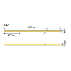 LED Strip COB Slim 3mm 24V 7W 384LED/M