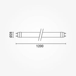 LED Tube T8 Glass One Side Power City Line