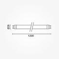 Optonica LED Tube T8 Glass One Side Power City Line - Energiezuinige verlichting voor elke ruimte