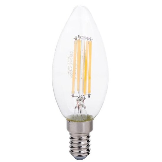 Optonica LED CANDLE C35 E14 6W FILAMENT - Warm wit licht voor een gezellige sfeer