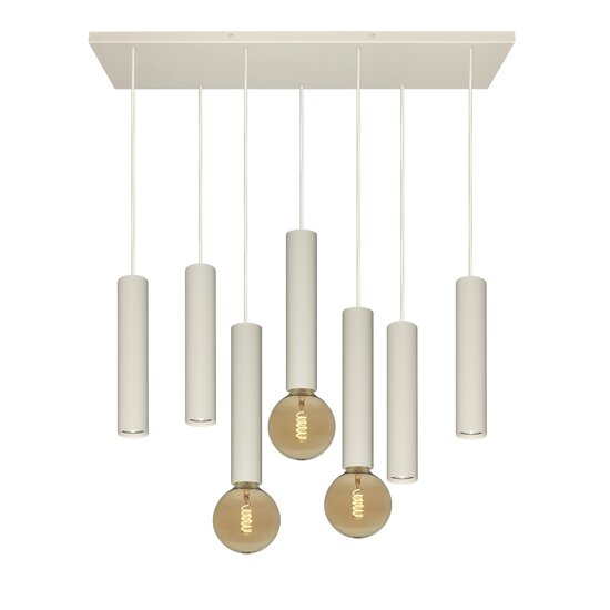 Fantasia Taboo hanglamp met 7 lichtpunten en beige afwerking, onderdeel van de Deco-collectie