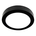Fantasia Fluke LED-Deckenleuchte, rund und schwarz, Ø30 cm, 24 W integrierte LED, 3000 K warmweißes Licht