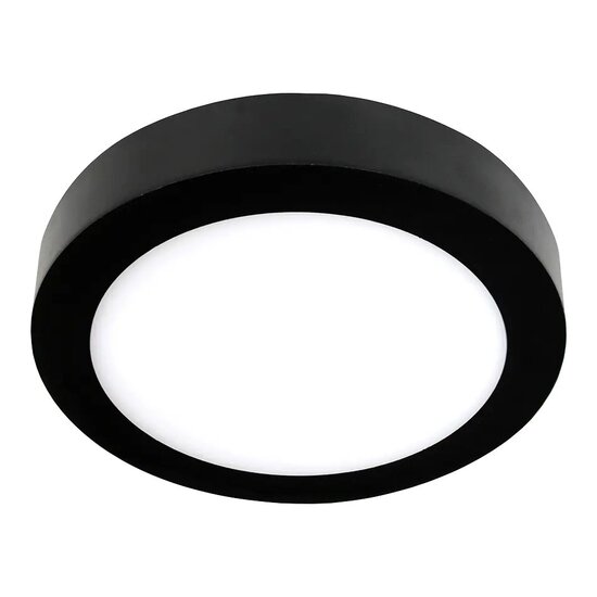 Fantasia Fluke LED-Deckenleuchte, rund und schwarz, Ø30 cm, 24 W integrierte LED, 3000 K warmweißes Licht