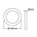 Fantasia Fluke LED ceiling light, round and black, Ø30 cm, 24 W integrated LED, 3000 K warm white light