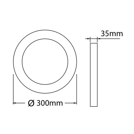 Fantasia Plafonnier LED Fantasia Fluke, rond et noir, Ø30 cm, LED intégrée 24 W, lumière blanc chaud 3000 K