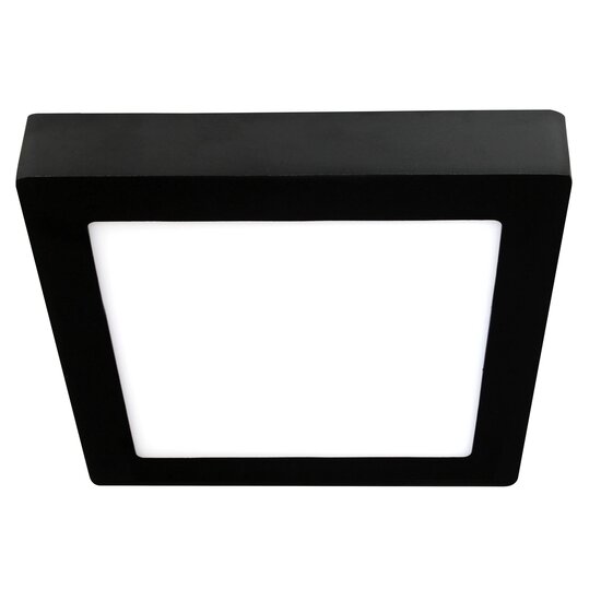 Fantasia Fluke LED plafondlamp, vierkant, zwart, 30 cm, 24 W, 3000K warm wit licht, geïntegreerde LED