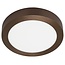Fantasia Fluke ronde LED plafondlamp in geborsteld brons, 18 W, 3000 K warm wit licht, diameter 23,5 cm.