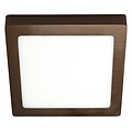 Fantasia Fluke, plafón LED cuadrado en bronce cepillado, 18 W, 3000 K blanco cálido, 23,5 cm