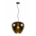 LUCIDE OUTLET - Suspension Soufian en verre doré, abat-jour en forme de gouttes, diamètre 40 cm, hauteur 34 cm, culot E27, ampoule non incluse