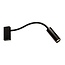 Fantasia OUTLET - Lopal aplique LED negro, orientable, 4,5W LED COB, 300 lúmenes, 2700K, regulable, IP20