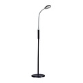 Fantasia OUTLET - Safrane floor lamp with adjustable arm, black-chrome, LED 5W 400 lumen 3000K warm white, height 1200-1400mm, IP20