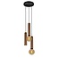 Fantasia OUTLET - Taboron pendant light, 3-light, 1x GU10 + 2x E27 (excl.), aluminium, black/brushed bronze, Ø260 mm