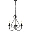 Fantasia OUTLET - Marquis chandelier 3x E14 antique black - dimmable, steel and glass, 520 x 504 mm, IP20, bulbs not included