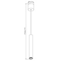 Fantasia OUTLET - Lopal LED pendant light black aluminium cylinder 250 x 34.5 mm, 4W COB LED 360 lumen, 2700K warm white, dimmable, IP20