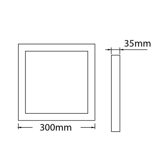 Fantasia Fluke square LED ceiling light in white, 24 W, 3000 K warm white light, 30 cm