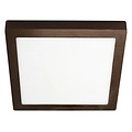 Fantasia Fluke vierkante LED plafondlamp in geborsteld brons, 24 W, 3000 K warm wit licht, 30 x 30 cm
