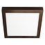 Fantasia Fluke vierkante LED plafondlamp in geborsteld brons, 24 W, 3000 K warm wit licht, 30 x 30 cm